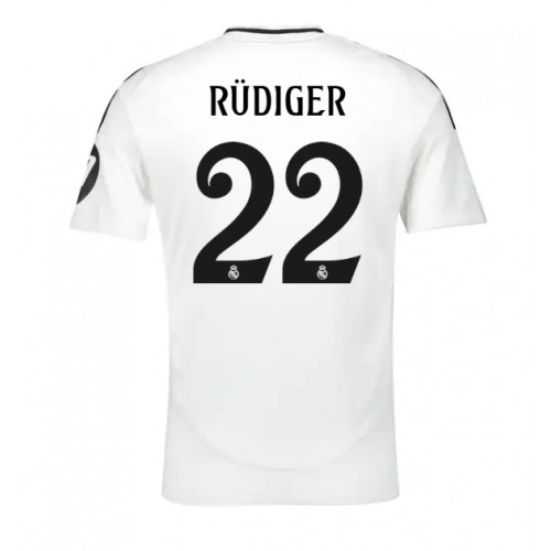 Moški Nogometni dresi Real Madrid Antonio Rudiger #22 Domači 2024-25 Kratek Rokav